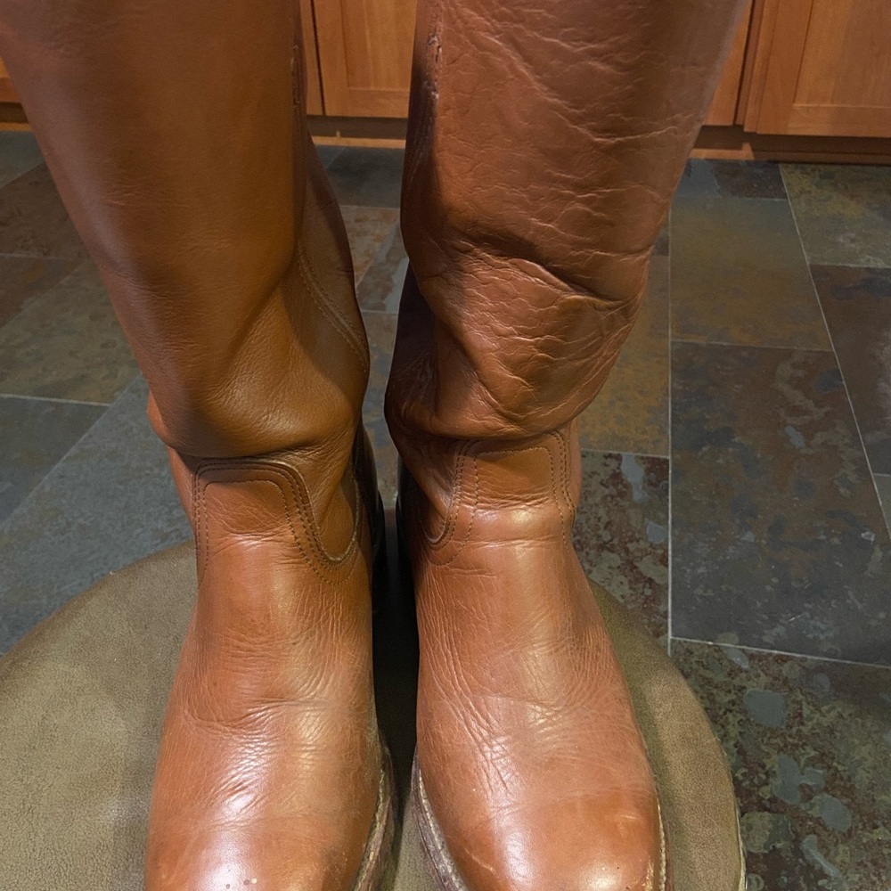 Vintage FRYE Leather  Boots 8 1/2  W  Men’s - made in USA “ quality boot! 🥾